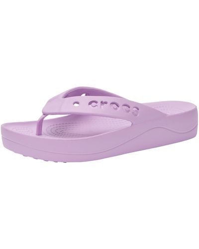 Crocs™ Via Platform Flip Sandal - Purple