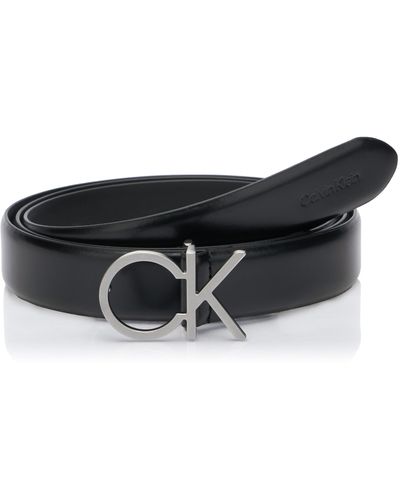 Calvin Klein Re-Lock Logo Belt 30mm K60k610157 Cinturones - Negro