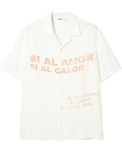 Desigual CAM_si Al Amor 1000 Camiseta - Blanco