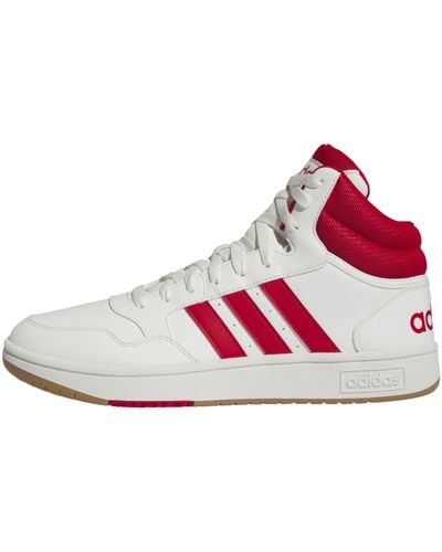 adidas Hoops 3.0 Mid Lifestyle Basketball Classic Vintage Trainers - Multicolour