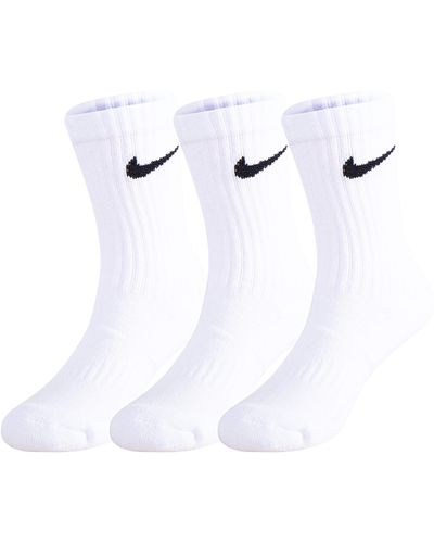 Nike Set Bestaande Uit 3 Paar Sokken – Geribbelde Zoom En Voetbed Voor Een Comfortabele En Veilige Pasvorm – Versterkte Hiel En - Wit