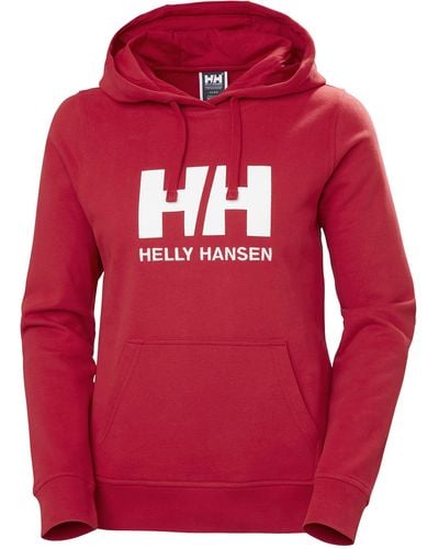Helly Hansen Hh Logo Hoodie Hooded Sweatshirt - Red