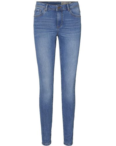 Vero Moda Petite vmtanya mid rise jeans - Blau
