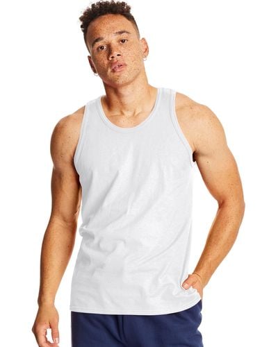 Hanes Mens X-temp 2 Pack Tank Top Cami Shirt - White