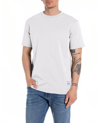 Replay T-Shirt Kurzarm aus Baumwolle - Weiß