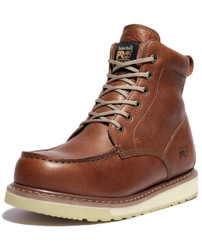 Timberland Pro Wedge 6 Inch Moc Soft Toe Industrial Work Boot - Brown