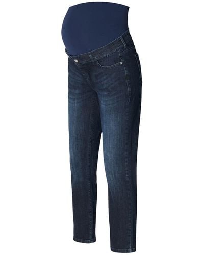 Esprit Maternity Broek Denim Over The Belly Loose 7/8 Jeans - Blauw