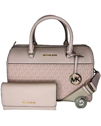 Michael Michael Kors Hamilton MD Satchel Bundled with Trifold Wallet and Purse Hook