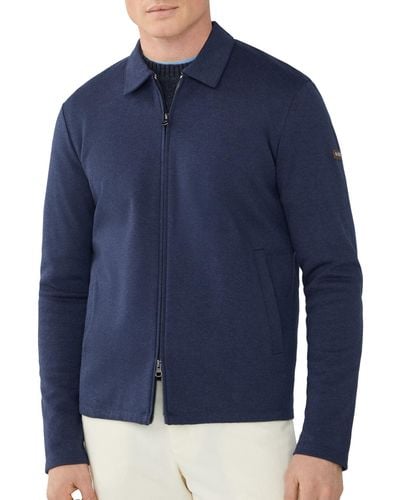 Hackett Double Knit FZ Sweatshirt - Blau