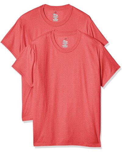 Hanes Short Sleeve X-temp T-shirt With Freshiq - Red