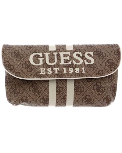 Guess Mildred Cosmetic Bag Latte - Mettallic