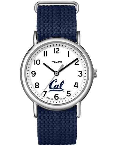 Timex U Cal Berkeley Golden Bears With Slip-thru Single Layer - Blue