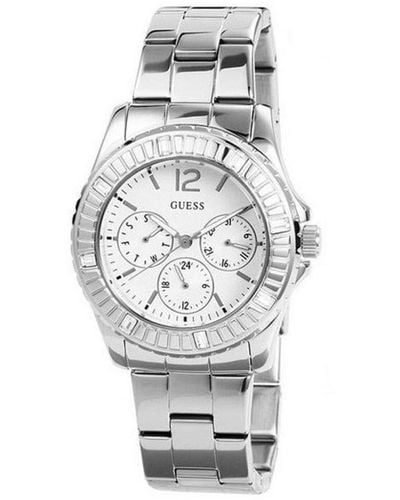 Guess Analog Quarz Uhr mit Edelstahl Armband W13549L1 - Weiß