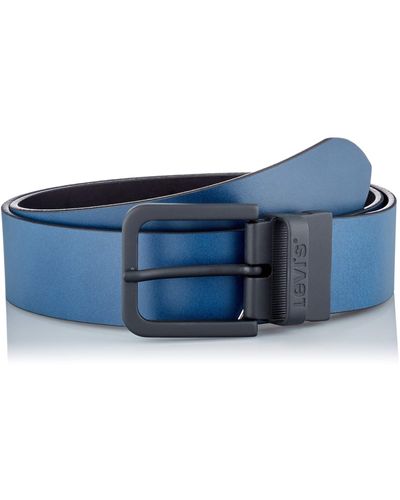 Levi's Reversible Core Metal Belt Cintura - Blu