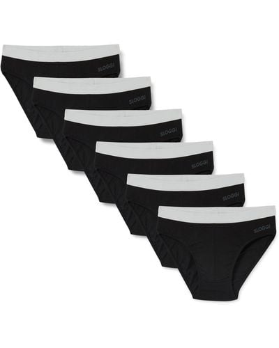 Sloggi Men Men's Go Abc 2.0 Brief 6p Underwear - Black