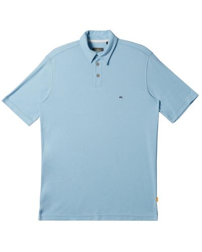 Quiksilver Waterpolo 3 Lightweight Quick Dry Collared Polo Shirt - Blue