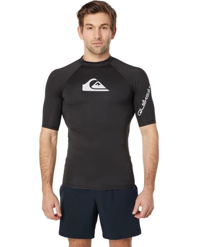 Quiksilver Standard All Time Ss Kurzarm Rashguard Surf Shirt - Schwarz