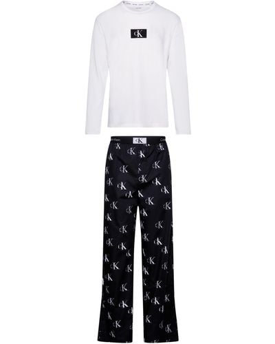 Calvin Klein L/s Broek Set Pyjama - Zwart