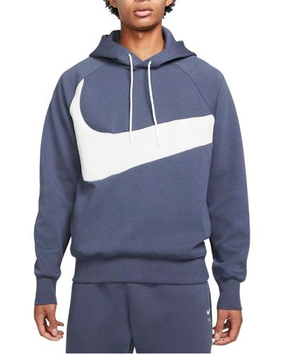 Nike Sweat à capuche en polaire Swoosh Tech pour homme Style : Dd8222 - Bleu