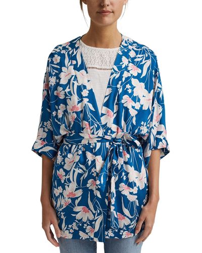 Esprit Korte Kimono Van Lenzing Tm Ecoverotm - Blauw