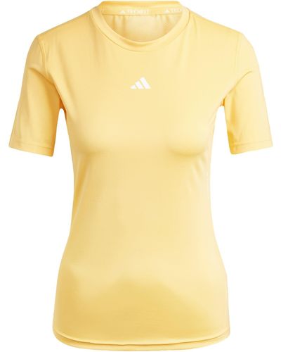 adidas Techfit Training Tee T-Shirt - Gelb