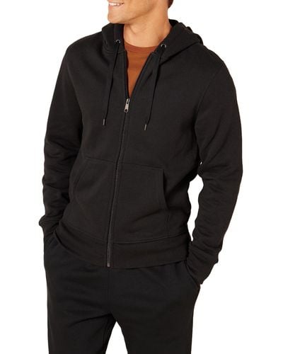 Amazon Essentials Full-Zip Hooded Fleece Sweatshirt fashion-hoodies - Noir