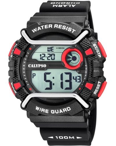 Calypso St. Barth Watches S Digital Quartz Watch With Plastic Strap K5764/6 - Black