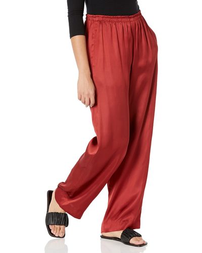 Vince S Drop Waist Fluid Pull On Pant - Red