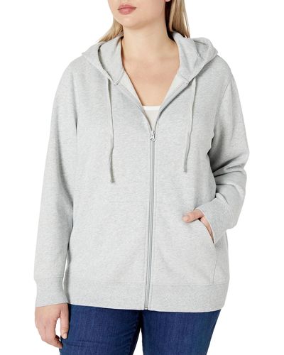 Amazon Essentials Plus Size Fleece Full-zip Hoodie - Gray