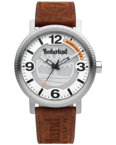 Timberland Analogue Quartz Watch With Leather Strap Tdwga2101502 - Brown