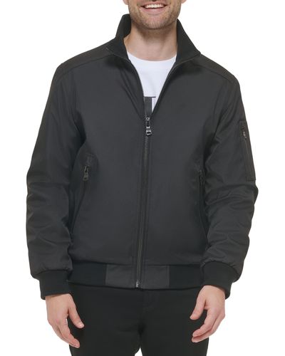 Calvin Klein Winter Coats-sherpa-lined Hooded Soft Shell Jacket - Black