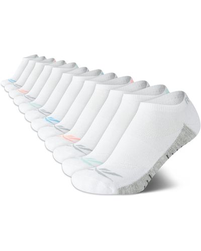 Reebok No Show Athletic Breathable Low Cut Gepolsterte Socken - Weiß