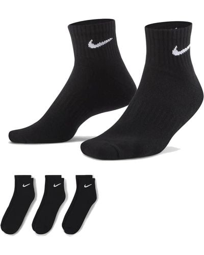 Nike Everyday Lightweight Training Socks Socken 3er Pack - Schwarz