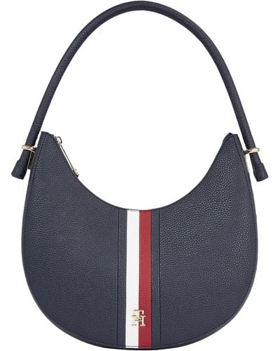 Tommy Hilfiger Mujer Bolso Emblem con cremallera - Azul