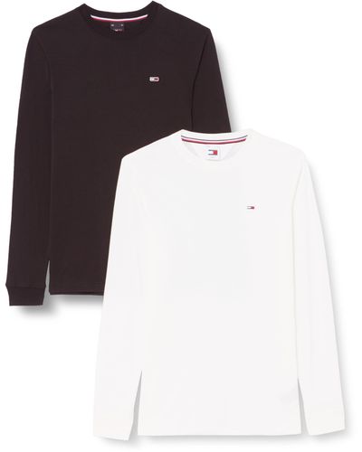 Tommy Hilfiger TJM Slim 2PACK L/S EXT DM0DM18438 Kurzarm T-Shirt - Weiß