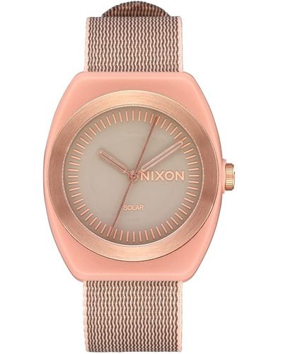 Nixon Light-wave A1322-100m Water Resistant Solar Powered Analog Watch - Multicolour
