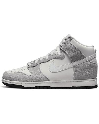 Nike Dunk High Retro Trainers Trainers Leather Shoes Dz4515 - Grey
