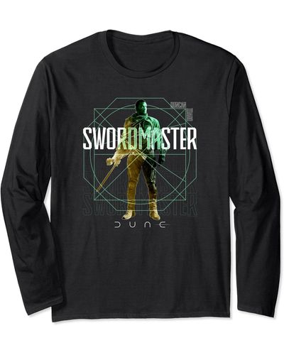 Dune Swordmaster Tech Poster Long Sleeve T-shirt - Black