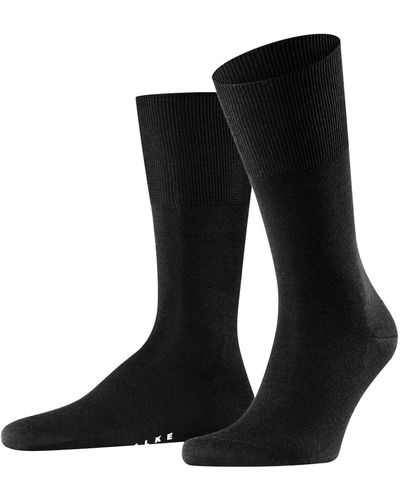 FALKE Airport M So Wool Cotton Plain 1 Pair Socks - Black