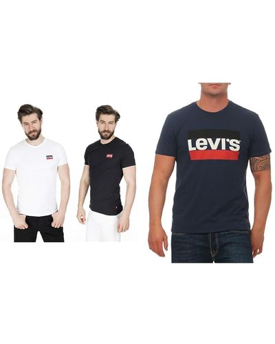 Levi's T-Shirt Sportwear White/Mineral Black XL T-Shirt Dress Blues XL - Blau
