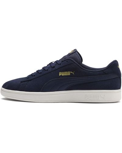 PUMA Smash V2 -volwassene Sneaker Lage Sneakers,peacoat Gold Whisper White.,37.5 Eu - Blauw