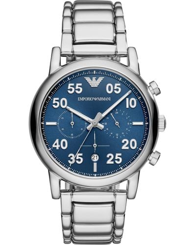 Emporio Armani Chronograph Stainless Steel Watch - Metallic