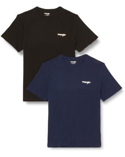 Wrangler 2 Pack Sign Off Tee T-shirt - Black