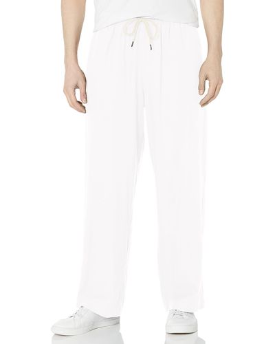Emporio Armani Superfine Linen Blend Trousers - Weiß