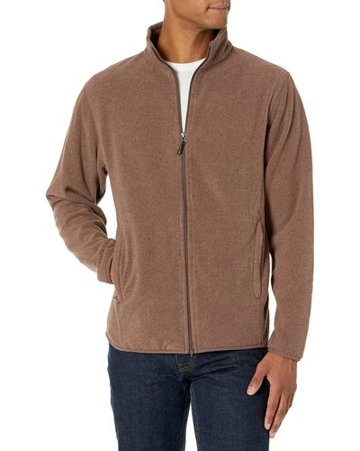 Amazon Essentials Full-zip Fleece Jacket-discontinued Colors - Brown