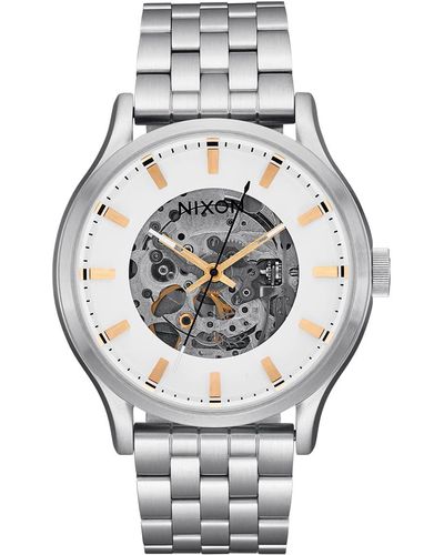 Nixon Analog Quarz Uhr mit Edelstahl Armband A1323-179-00 - Mettallic