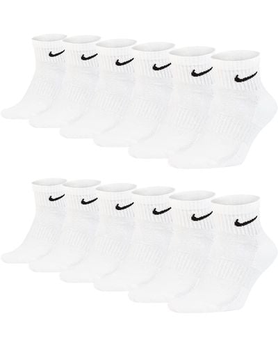 Nike 6-18 Paar Socken Weiß Schwarz Kurz Sportsocken Größe 34 36 38 40 42 44 46 48 50 Sparset SX7677