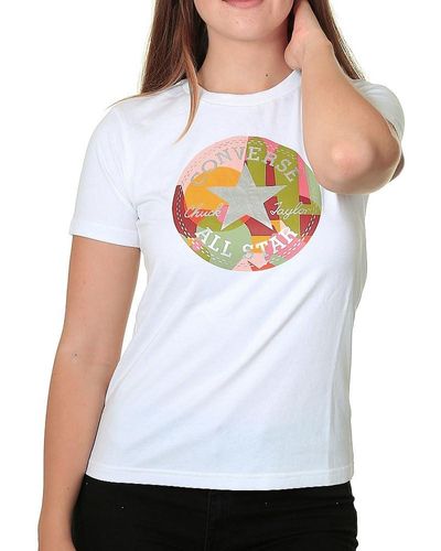 Converse T-shirt bianca donna 4800 - Bianco