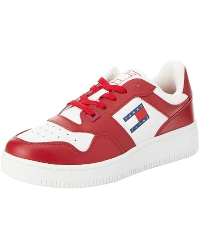 Tommy Hilfiger Uomo Sneakers con Suola Preformata Scarpe - Rosso