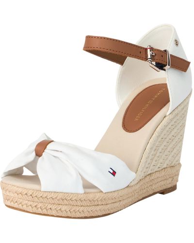 Tommy Hilfiger Chaussures Semelles Compensées Espadrilles Talon Compensé - Blanc